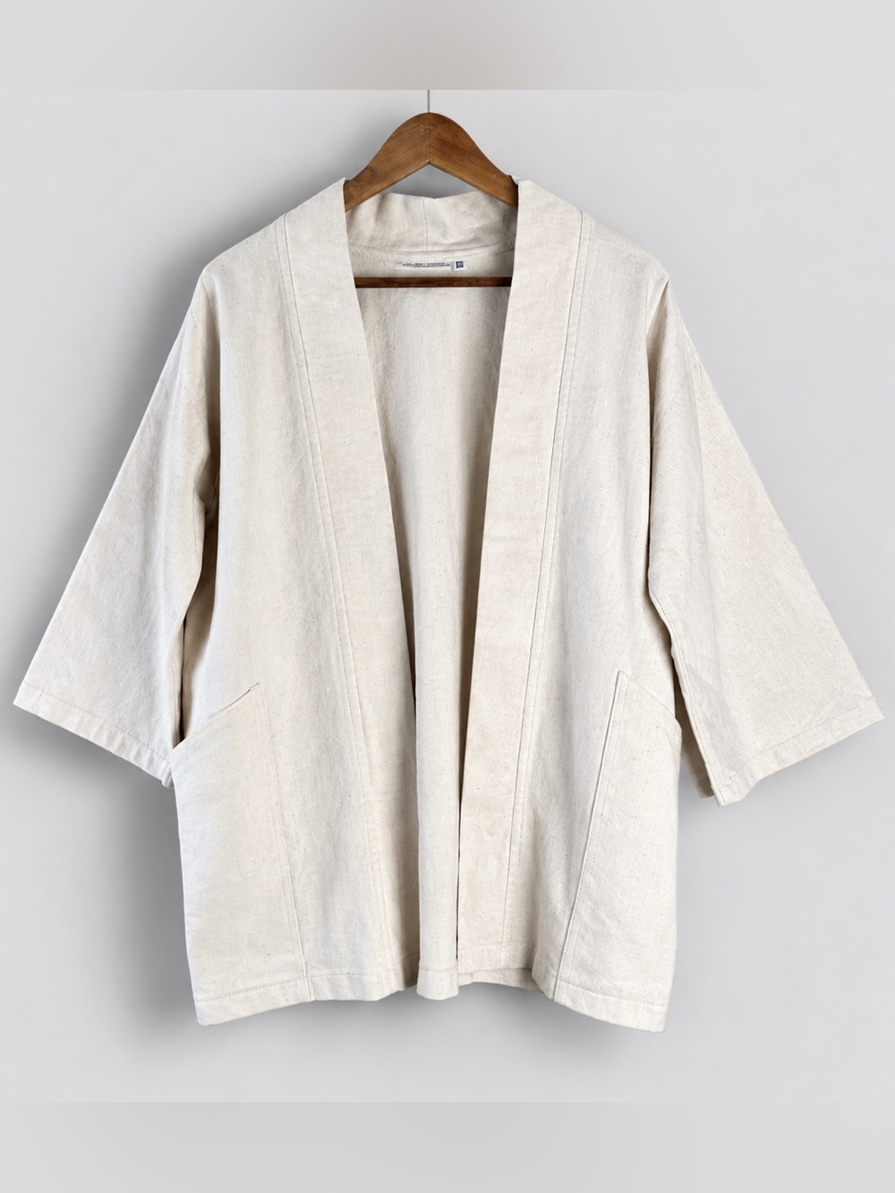 ONLY CHILD Clothing Natural Cotton Jacket One Size Cream Kimono Sleeves Neutral